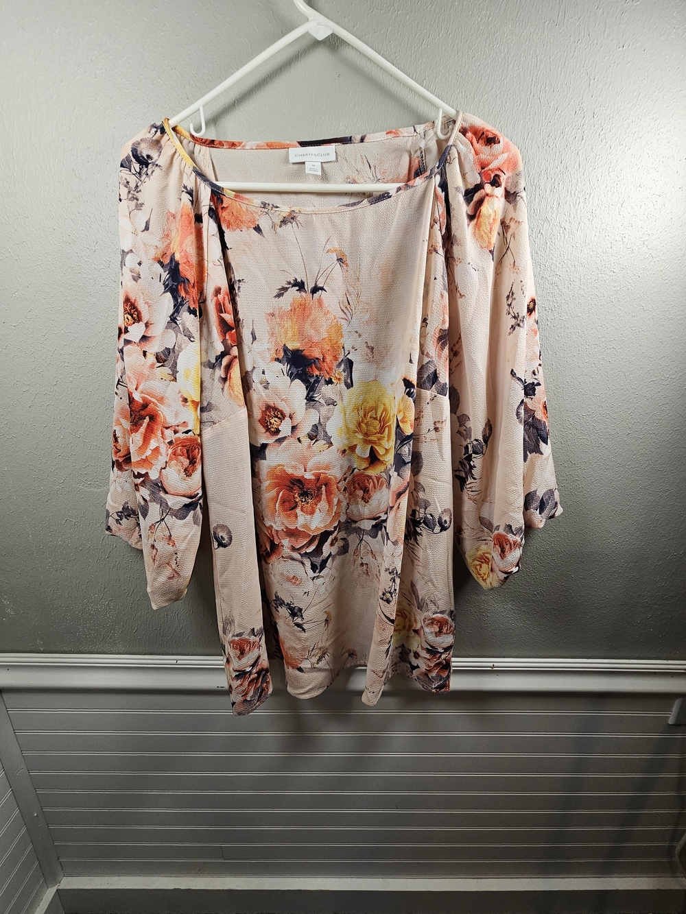 Charming Floral Off-Shoulder Top - Light Pink by Charter Club